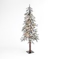 L & L Gerson 4 ft. Slim LED 100 ct Flocked Alpine Christmas Tree 2496400